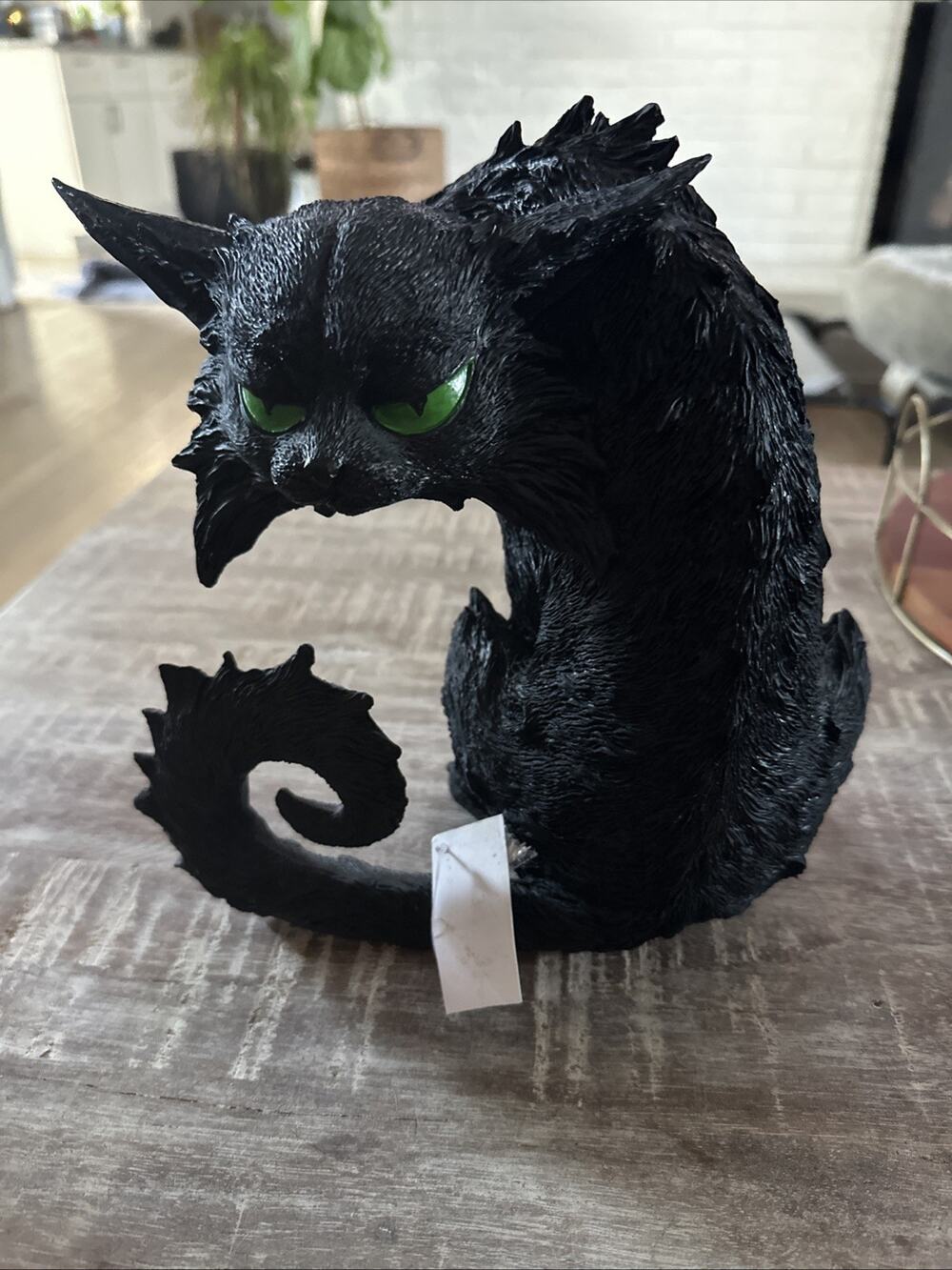 Nemesis Now Large Black Cat Witches Familiar Figure Salem 25.5cm Resin Green Eye